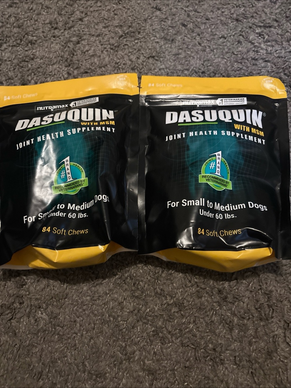Joint Health Soft Chews for Small to Medium Dogs - Yellow & Black